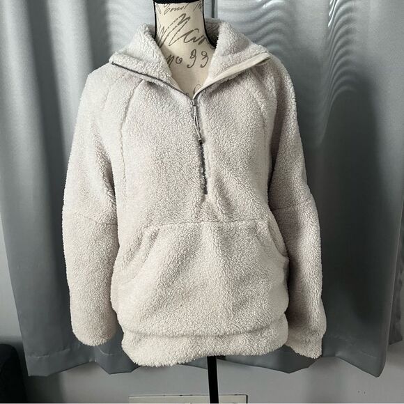 Lululemon Sherpa oversized scuba funnel neck bone size xs/s - Picture 1 of 4